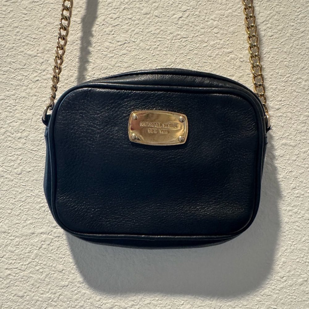 Michael Kors Black and Gold Crossbody Bag